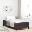 Box spring seng med madras Mørk Brun 90 x 190 cm Stof