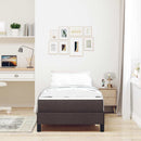 Box spring seng med madras Mørk Brun 90 x 190 cm Stof