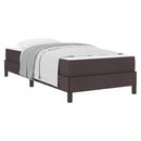 Box spring seng med madras Mørk Brun 90 x 190 cm Stof