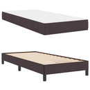 Box spring seng med madras Mørk Brun 90 x 190 cm Stof
