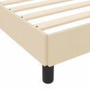 Box spring seng med madras Creme 90 x 190 cm Stof