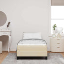 Box spring seng med madras Creme 90 x 190 cm Stof