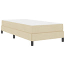 Box spring seng med madras Creme 90 x 190 cm Stof