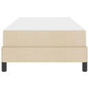 Box spring seng med madras Creme 90 x 190 cm Stof