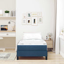 Box spring seng med madras Blå 90 x 190 cm Stof