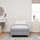 Box spring seng med madras Lysegrå 90 x 200 cm Stof