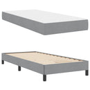 Box spring seng med madras Lysegrå 90 x 200 cm Stof