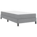 Box spring seng med madras Lysegrå 90 x 200 cm Stof