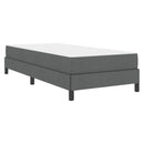 Box spring seng med madras Mørkegrå 90 x 200 cm Stof