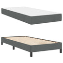 Box spring seng med madras Mørkegrå 90 x 200 cm Stof