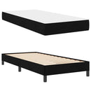 Box spring seng med madras Sort 90 x 200 cm Stof
