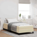 Box spring seng med madras Creme 90 x 200 cm Stof