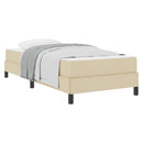 Box spring seng med madras Creme 90 x 200 cm Stof