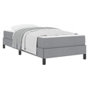 Box spring seng med madras Lysegrå 100 x 200 cm Stof