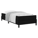 Box spring seng med madras Sort 100 x 200 cm Stof