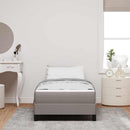 Box spring seng med madras Gråbrun 100 x 200 cm Stof