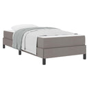 Box spring seng med madras Gråbrun 100 x 200 cm Stof