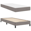 Box spring seng med madras Gråbrun 100 x 200 cm Stof