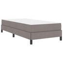 Box spring seng med madras Gråbrun 100 x 200 cm Stof