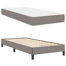 Box spring seng med madras Gråbrun 100 x 200 cm Stof