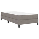 Box spring seng med madras Gråbrun 100 x 200 cm Stof