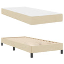 Box spring seng med madras Creme 100 x 200 cm Stof