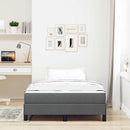Box spring seng med madras Mørkegrå 120 x 190 cm Stof