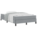 Box spring seng med madras Lysegrå 120 x 200 cm Stof