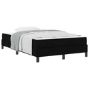 Box spring seng med madras Sort 120 x 200 cm Stof