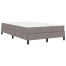 Box spring seng med madras Gråbrun 120 x 200 cm Stof