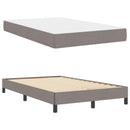 Box spring seng med madras Gråbrun 120 x 200 cm Stof