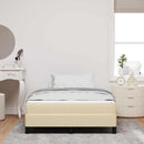 Box spring seng med madras Creme 120 x 200 cm Stof