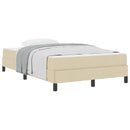 Box spring seng med madras Creme 120 x 200 cm Stof