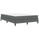 Box spring seng med madras Mørkegrå 140 x 190 cm Stof