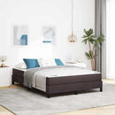 Box spring seng med madras Mørk Brun 140 x 190 cm Stof