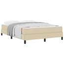 Box spring seng med madras Creme 140 x 190 cm Stof