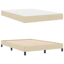 Box spring seng med madras Creme 140 x 190 cm Stof