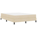 Box spring seng med madras Creme 140 x 190 cm Stof