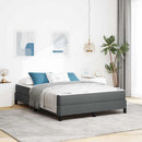 Box spring seng med madras Mørkegrå 140 x 200 cm Stof