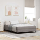 Box spring seng med madras Gråbrun 140 x 200 cm Stof