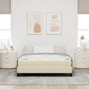 Box spring seng med madras Creme 140 x 200 cm Stof