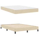 Box spring seng med madras Creme 140 x 200 cm Stof