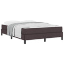 Box spring seng med madras Mørk Brun 160 x 200 cm Stof