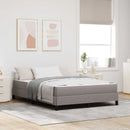 Box spring seng med madras Gråbrun 160 x 200 cm Stof
