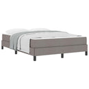 Box spring seng med madras Gråbrun 160 x 200 cm Stof