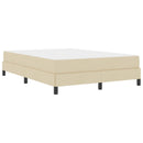 Box spring seng med madras Creme 160 x 200 cm Stof