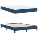 Box spring seng med madras Blå 160 x 200 cm Stof