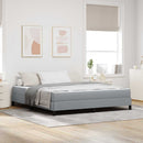 Box spring seng Lysegrå 180 x 200 cm Stof