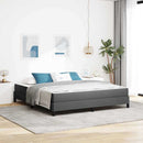 Box spring seng med madras Mørkegrå 180 x 200 cm Stof
