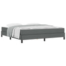 Box spring seng med madras Mørkegrå 180 x 200 cm Stof